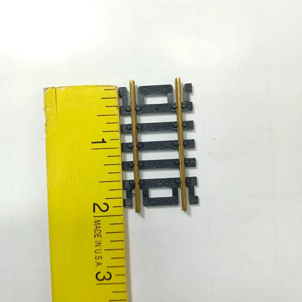 Set of 27 Vintage Brass Model HO Train Track Lot Straight Curved Pieces Mixed